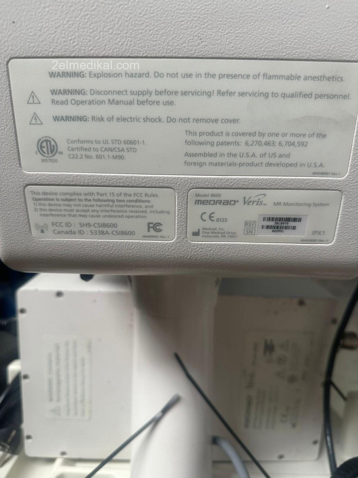 Bayer Medrad Veris 8600 MR Monitor