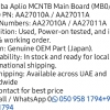 Toshiba Aplio MCNTB main board